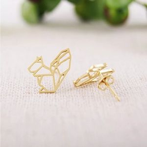 Geometric Squirrel Earrings